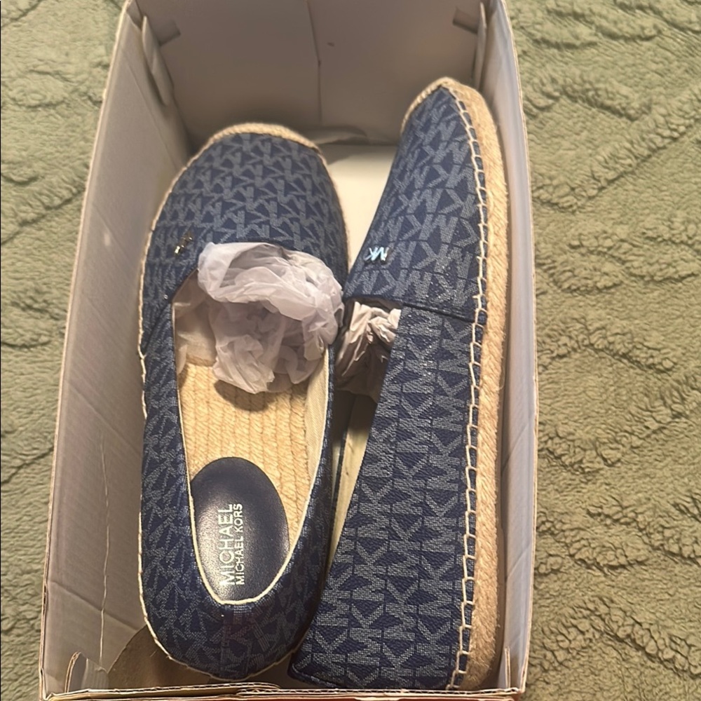 Michael Kors Navy Patterned Espadrilles